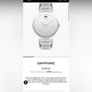 Movado Sapphire watch